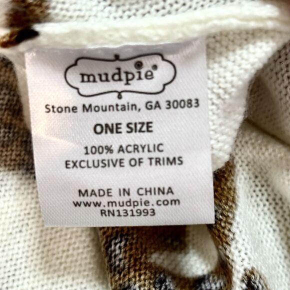 MUD PIE Kenny Cheetah Sweater Oversized Boxy V Neck New - Picture 8 of 9